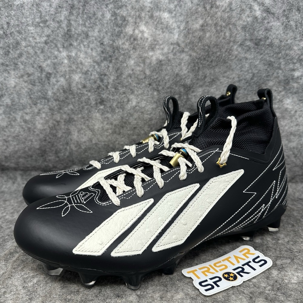 Adidas Adizero Impact II Football Cleats Mens Size 12 Black White Rodeo JQ1382